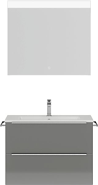 nobilia® Badmöbel-Set »Levere«, (2 St., vormontiert, mit Soft-Close), Hochg günstig online kaufen