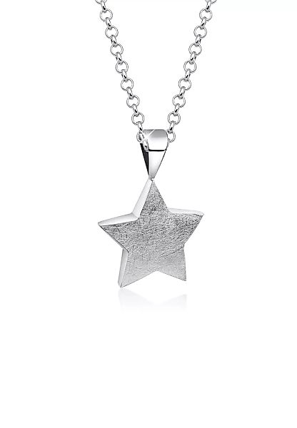 Nenalina Kette mit Anhänger "Stern Star Anhänger Astro Gebürstet 925 Silber günstig online kaufen