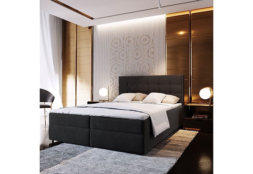 Masseno Boxbett GLOS 140x200 cm mit Bonell Matratze und Topper günstig online kaufen