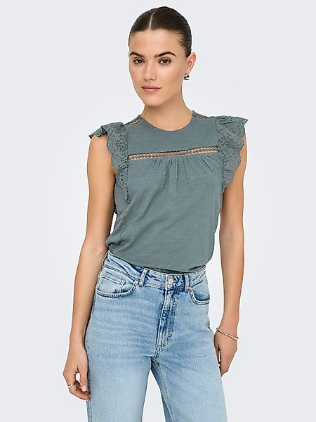 ONLY Kurzarmshirt ONLLEA S/L FRILL MIX günstig online kaufen
