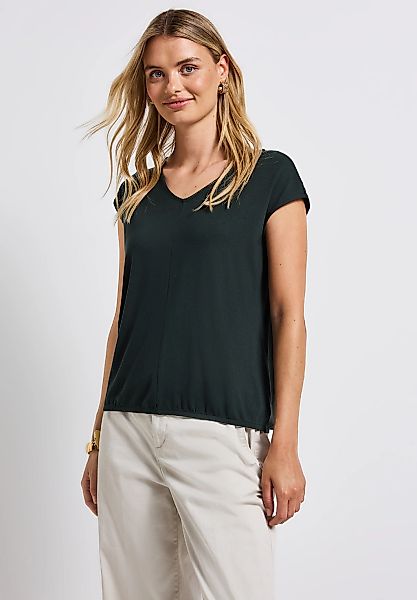 STREET ONE T-Shirt bestehend aus einem Materialmix günstig online kaufen