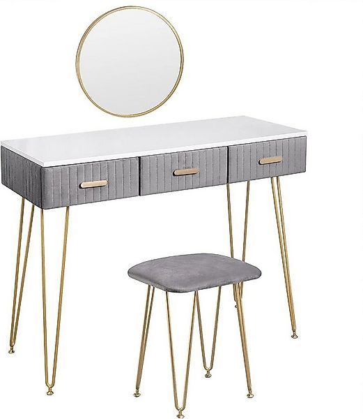 Woltu Schminktisch (1-St), mit Hocker und Spiegel, Modern Kosmetiktisch, Gr günstig online kaufen