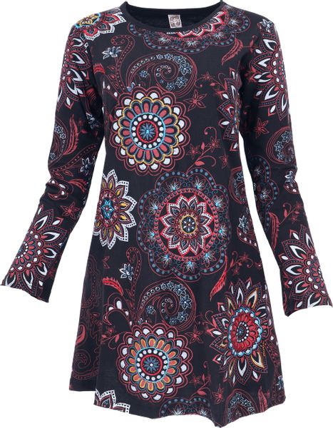 Guru-Shop Midikleid Besticktes Boho chic Minikleid, günstig online kaufen