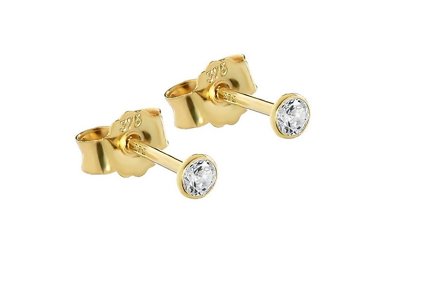 NKlaus Paar Ohrstecker Paar 3mm Ohrstecker Gelbgold 375 Gold Ohrringe 9 K ( günstig online kaufen