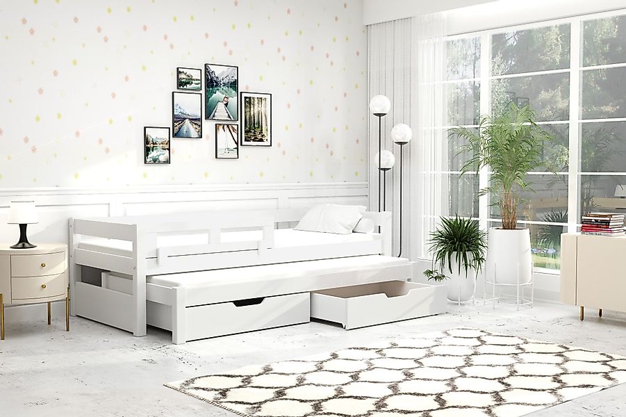 thematys Kinderbett mit Rausfallschutz und Ausziehbett günstig online kaufen