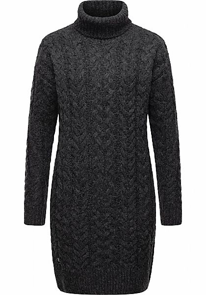 Ragwear Strickkleid "Janna" Ohne Taschen warmes Zopfstrick-Midikleid mit br günstig online kaufen