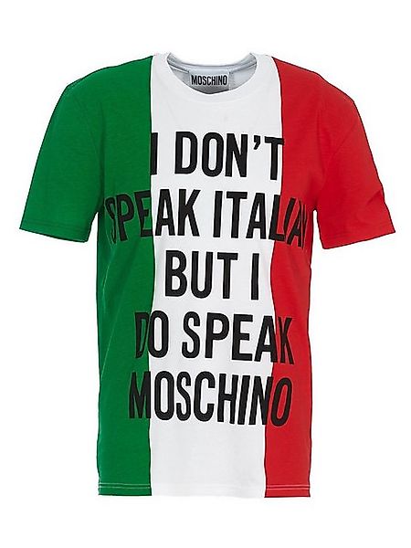 Moschino Print-Shirt Moschino Herren T-Shirt, MOSCHINO I DON´T SPEAK ITALIA günstig online kaufen
