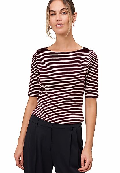 Zero Kurzarmshirt "zero Damen Ringelshirt mit U-Boot Ausschnitt", (1 tlg.), günstig online kaufen