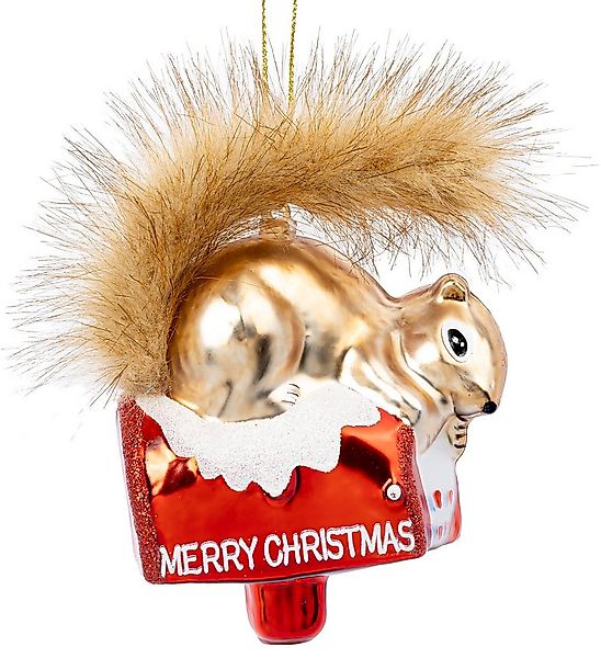 SIKORA Christbaumschmuck Eichhörnchen besondere Weihnachtskugel Glas Anhäng günstig online kaufen