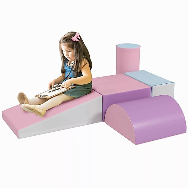 HOMCOM 5er-Set Bauklötze Bauspielzeug zum krabbeln, günstig online kaufen