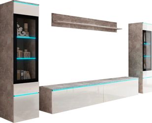 INOSIGN Wohnwand "VERA II" Komplett-Set, 4 Stk. tlg. Mediawand 260 cm, Vitr günstig online kaufen