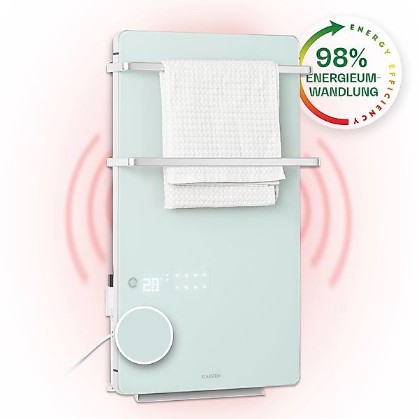 Klarstein Hot Spot Crystal Flow Badheizer 45x82 cm 36 m² 2000 W 5-40 °C LED günstig online kaufen