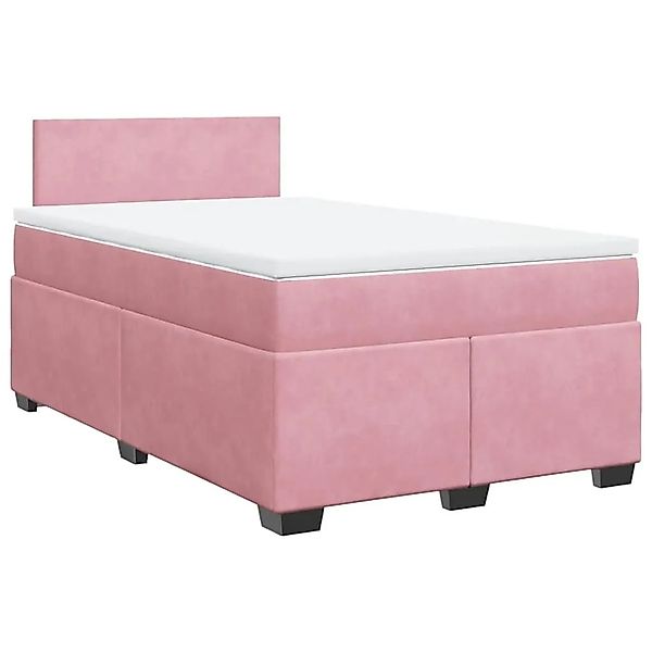 vidaXL Boxspringbett mit Matratze Rosa 120x190 cm Samt 3288557 günstig online kaufen