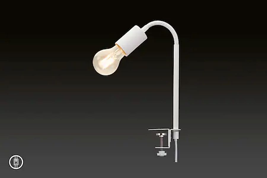 Briloner Leuchten Klemmleuchten Klemmleuchte 1x E27 max. 10 Watt + Kabelsch günstig online kaufen