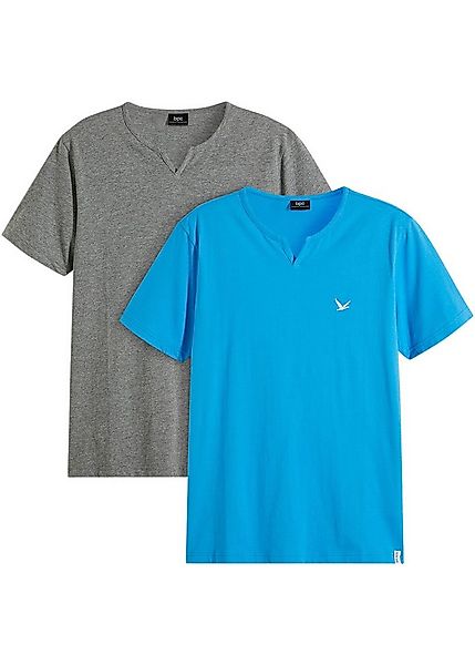 bonprix T-Shirt (Packung, 2-tlg., 2) bequemer regular fit, Kurzarm-Design, günstig online kaufen