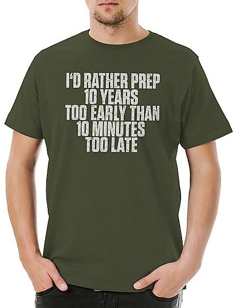 Urban Backwoods Print-Shirt I'd Rather Prep Herren T-Shirt Prepper Survival günstig online kaufen