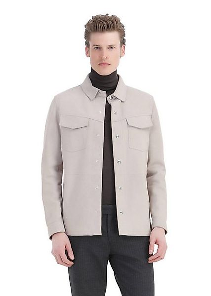 RAMSEY Winterjacke Beige Wildleder Mantel günstig online kaufen