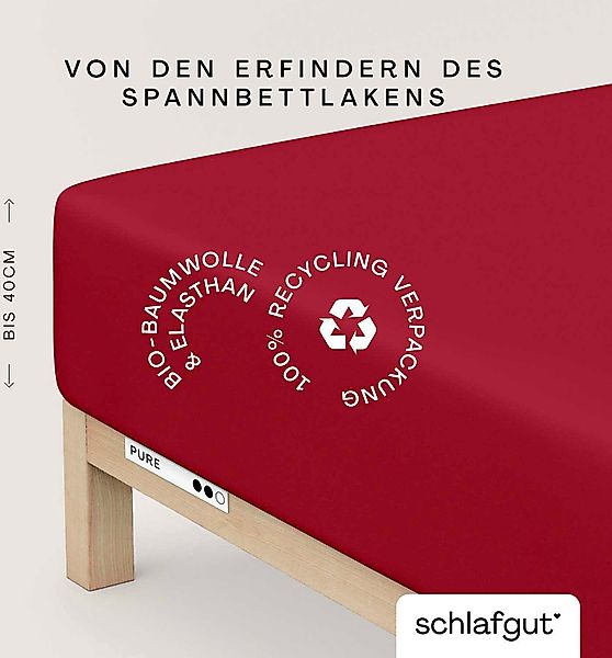 Schlafgut Spannbettlaken »PURE BOXSPRING in Gr. 90x200, 140x200 oder 180x20 günstig online kaufen