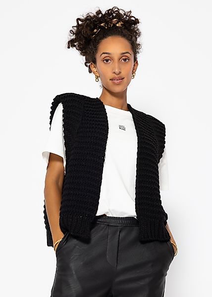 SASSYCLASSY Strickweste Strickweste Damen mit strukturierten günstig online kaufen