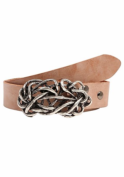 Rettungsring Gürtel Ledergürtel mit austauschbarer Schließe "Strohknoten" günstig online kaufen