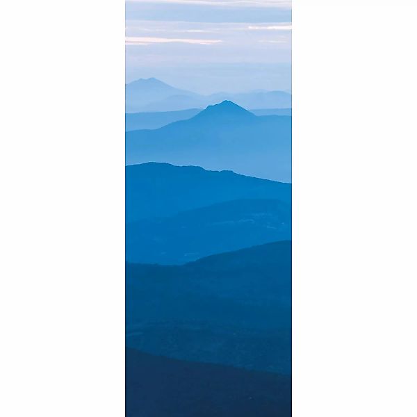 Sanders & Sanders Fototapete Berge-Panel Blau 100 x 250 cm 611915 günstig online kaufen