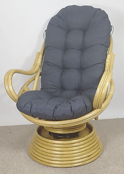Rattani Rattanstuhl Rattan Drehsessel, Drehwippsessel Linda günstig online kaufen