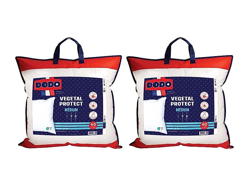 Anti-Milben-Kopfkissen DODO 2er-Set - natürlich - 60 x 60 cm - VEGETAL PROT günstig online kaufen