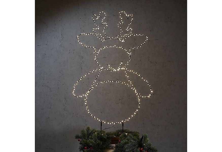 MARELIDA LED Dekofigur LED Gartenstecker Rentier 450LED 77cm Weihnachtsdeko günstig online kaufen