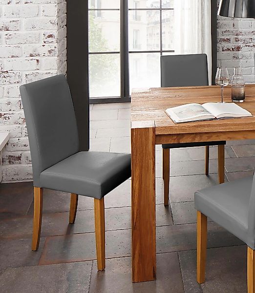 Home affaire Esszimmerstuhl "Lucca" (Set) 2 Stk. Kunstleder  Polyester günstig online kaufen