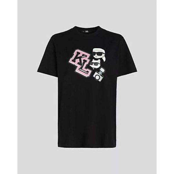 Karl Lagerfeld  T-Shirts & Poloshirts 240W1727 OVERSIZED IKONIK VARSITY TEE günstig online kaufen