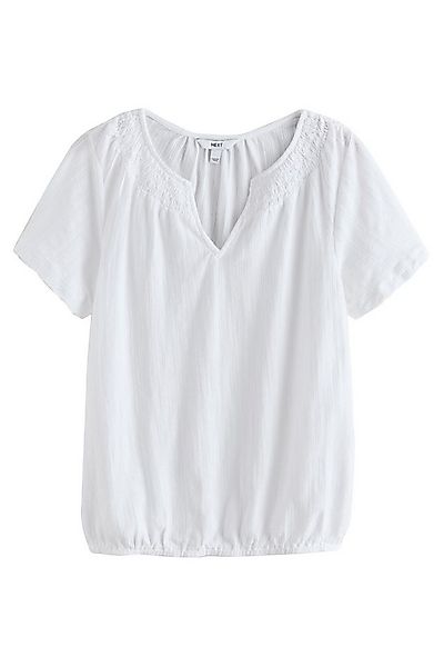 Next T-Shirt Kurzärmeliges Oberteil mit gerüschtem Ballonsaum (1-tlg) günstig online kaufen