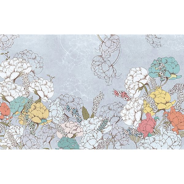 Komar Fototapete Planting Peonies 400 cm x 250 cm günstig online kaufen
