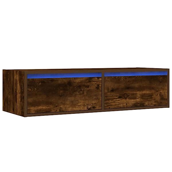 vidaXL TV-Schrank mit LED-Leuchten Räuchereiche 100x35,5x25 cm 860242 günstig online kaufen