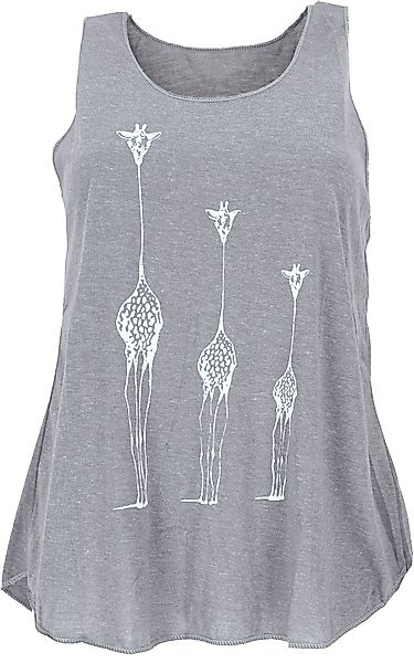 Guru-Shop T-Shirt Tanktop mit Giraffen Retrodruck, günstig online kaufen