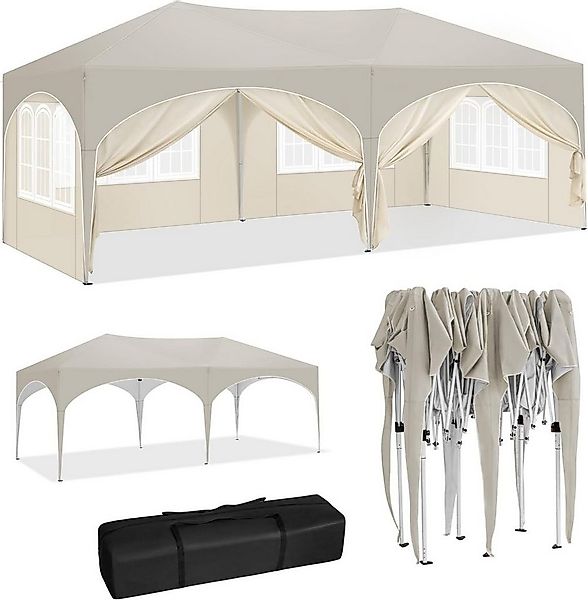 Woltu Pavillon, mit 6 Seitenteilen, 3x6 m, mit 6 Seitenwänden, höhenverstel günstig online kaufen