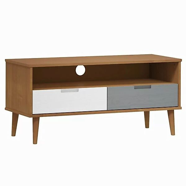 vidaXL TV-Schrank TV-Schrank Braun 106x40x49 cm Massivholz Kiefer Lowboard günstig online kaufen