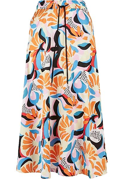 URBAN CLASSICS Jerseyrock "Damen Ladies AOP Satin Midi Skirt", (1 tlg.) günstig online kaufen