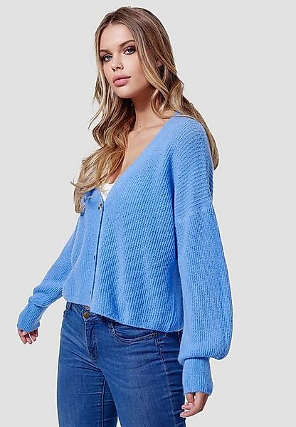 Decay Strickjacke 7111 Blau-One Size (1-tlg) Unifarbe günstig online kaufen