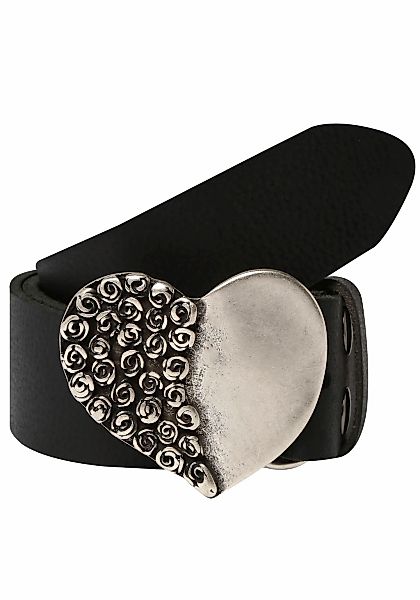 Rettungsring Gürtel Ledergürtel "Wasserbüffel Schwarz", mit austauschbarer günstig online kaufen