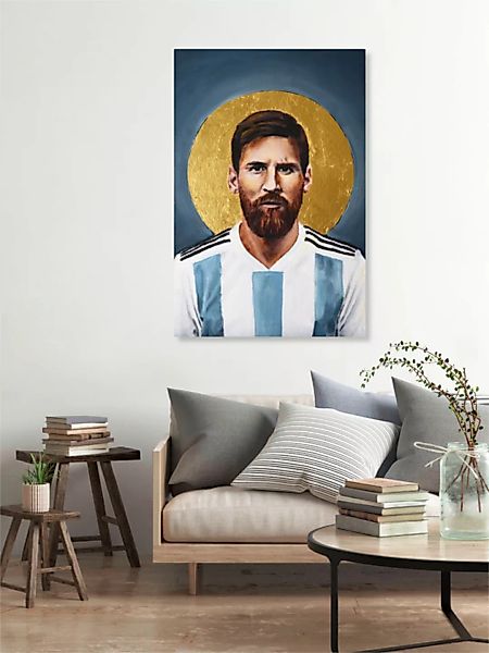 Poster / Leinwandbild - Lionel Messi günstig online kaufen