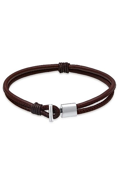 Kuzzoi Lederarmband Echtleder Knoten Haken T-Bone günstig online kaufen