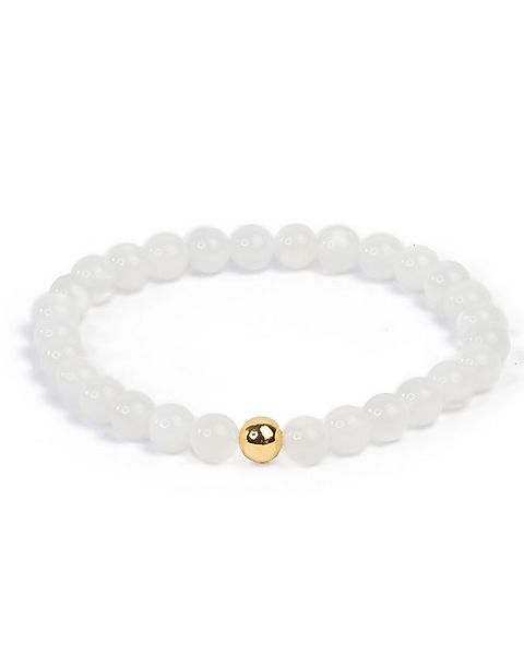 MayTree Armband Echter Mondstein 6mm, Geschenk für Muttertag, Geburtstag, W günstig online kaufen