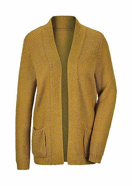 GOLDNER Strickjacke "Offener Cardigan mit Taschen, Glanz" offene Cardiganfo günstig online kaufen