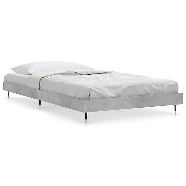 vidaXL Bettgestell Betongrau 90x200 cm Holzwerkstoff 832169 günstig online kaufen