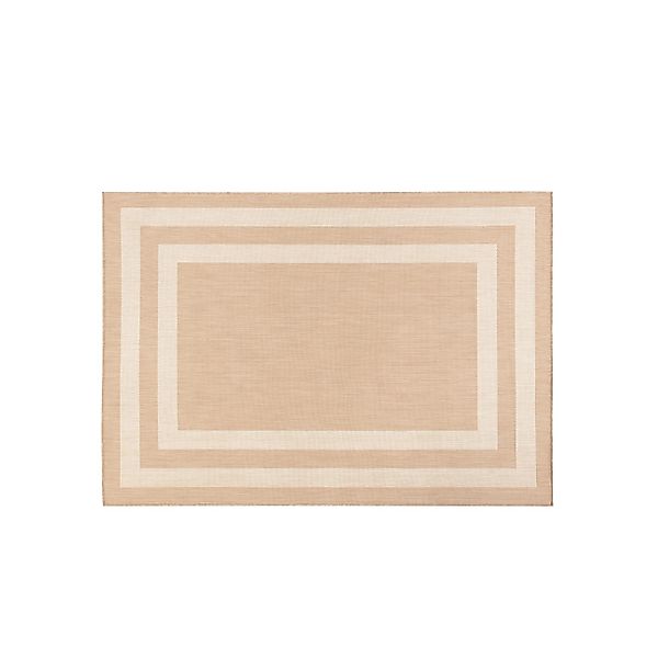 Peyer Syntex Teppich Terrace Bordüre Pflegeleicht Farbe Beige 80 x 150 cm günstig online kaufen