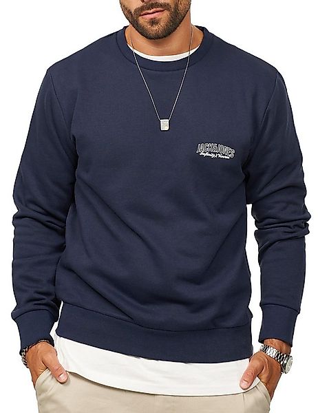 Jack & Jones Sweatshirt als Crew Neck Rundhalspullover im Regular-Fit Herre günstig online kaufen