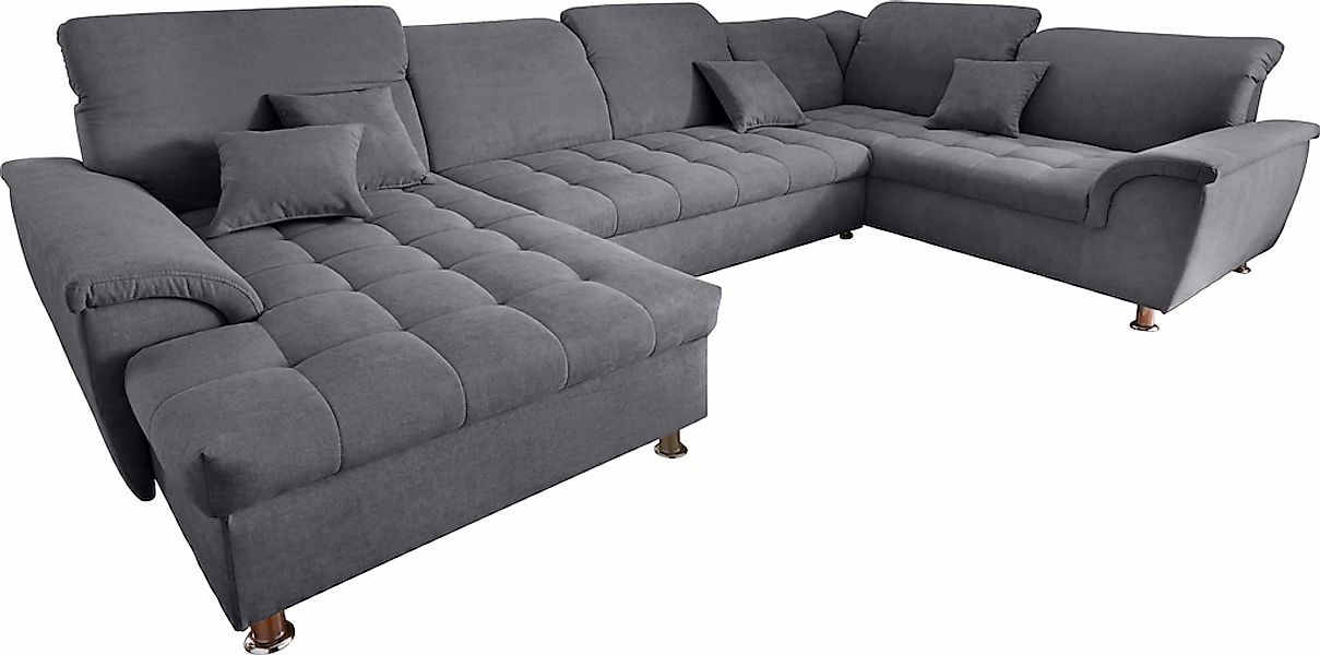 DOMO collection Wohnlandschaft "Franzi mit Kopfteilverstellung, U-Form mit günstig online kaufen