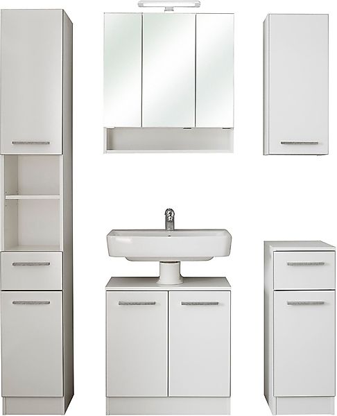 Saphir Badmöbel-Set »Quickset 953 5-teilig, Waschbeckenunterschrank und LED günstig online kaufen