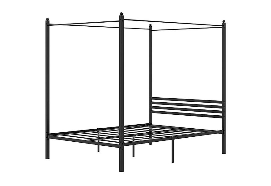 KOMFOTTEU Metallbett, Himmelbett Doppelbett mit Unterbett-Stauraum, bis 300 günstig online kaufen