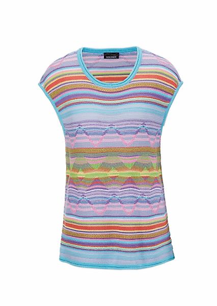 GOLDNER Strickpullover "Kurzgröße Bequemes Top mit schönem Dessin" günstig online kaufen